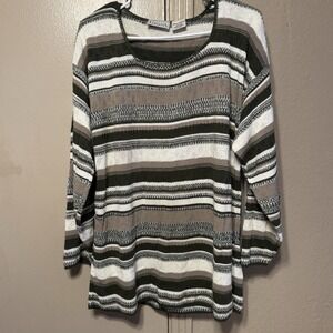 VTG 90score Knitted Women's M Grunge Kurt Cobain Core Earthy Striped Sweater